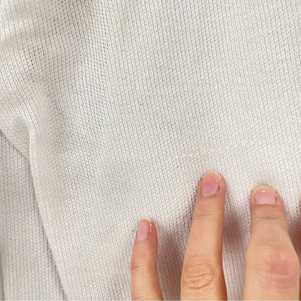 Out From Under UO White Waffle Knit Long Sleeve Cropped Sweater Womens M Baggy - Image 7