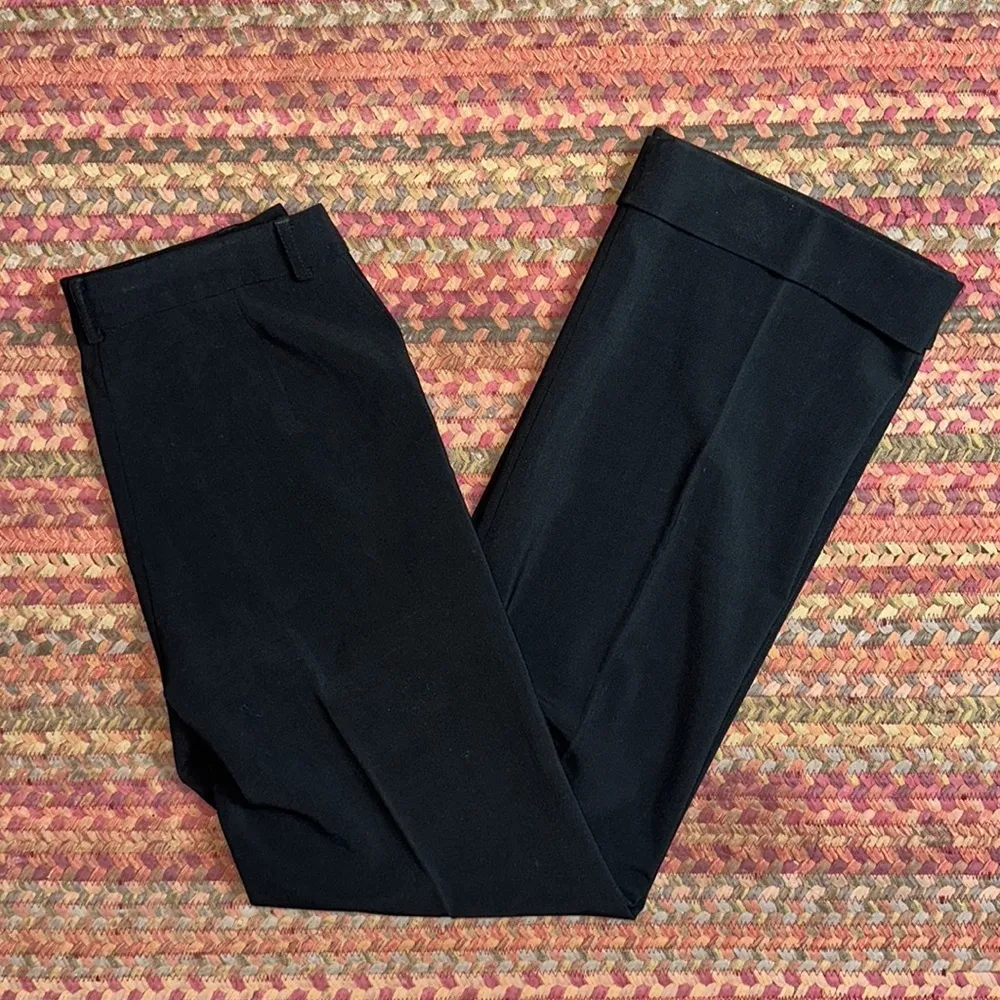 THEORY BLACK CLASSIC DRESS PANT SLACKS TROUSERS WORK BUSINESS WOOL - Image 3