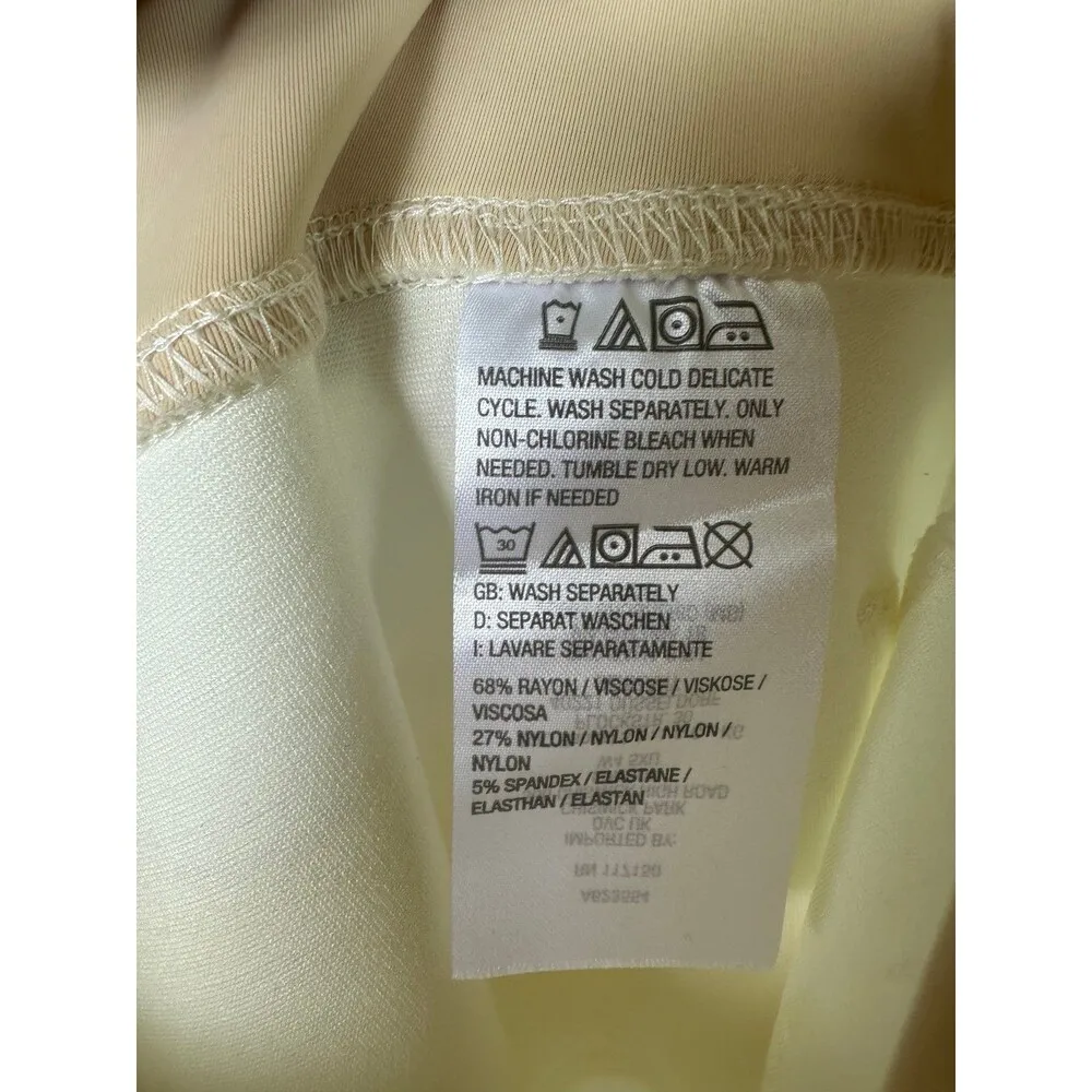 Belle By Kim Gravel Cream TripleLuxe Stretch Pull On Cropped Pants Petite 14 White Size 14P - Image 6