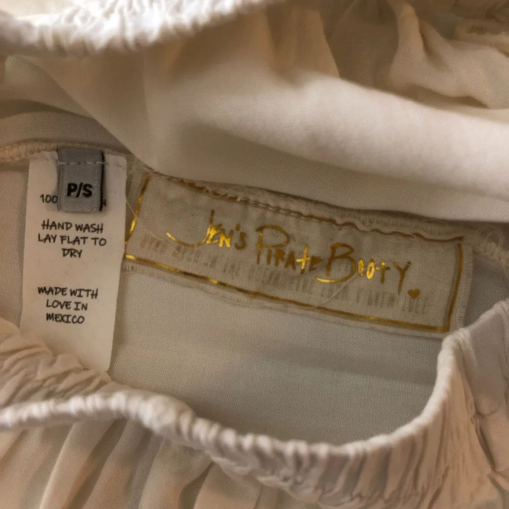 Jen's Pirate Booty Womens Shorts Pull On Flowy Lounge Ivory S - Image 3