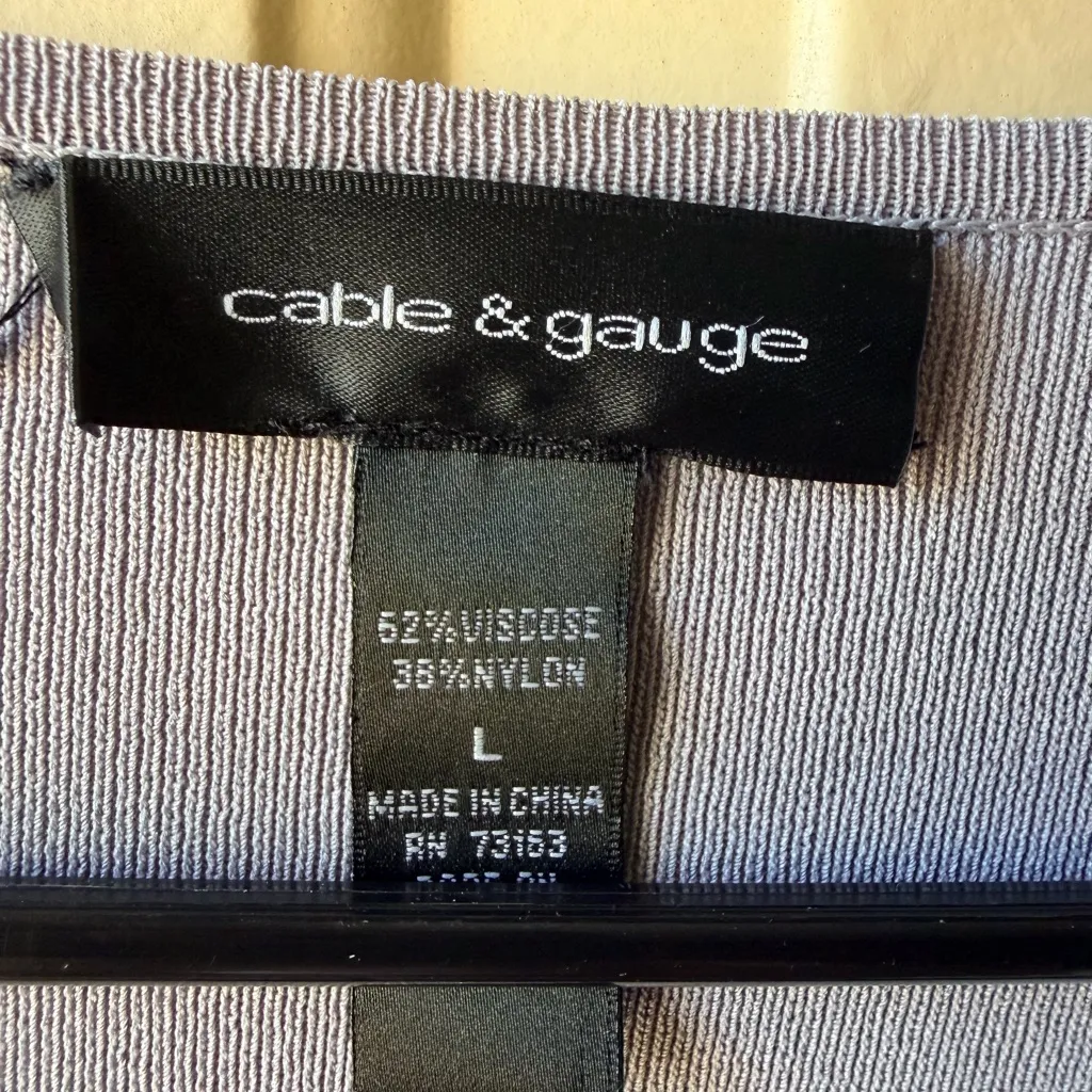 Cable & Gauge Light Gray Sweater - Image 4