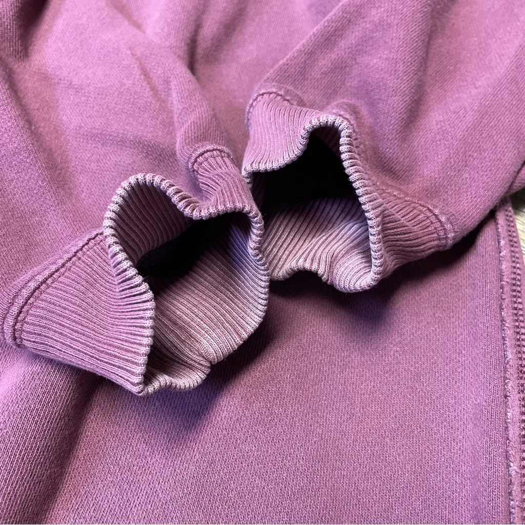 Aerie The Chill Crewneck Sweatshirt Women Medium Oversized Wine Long Sleeve Cozy - Image 11