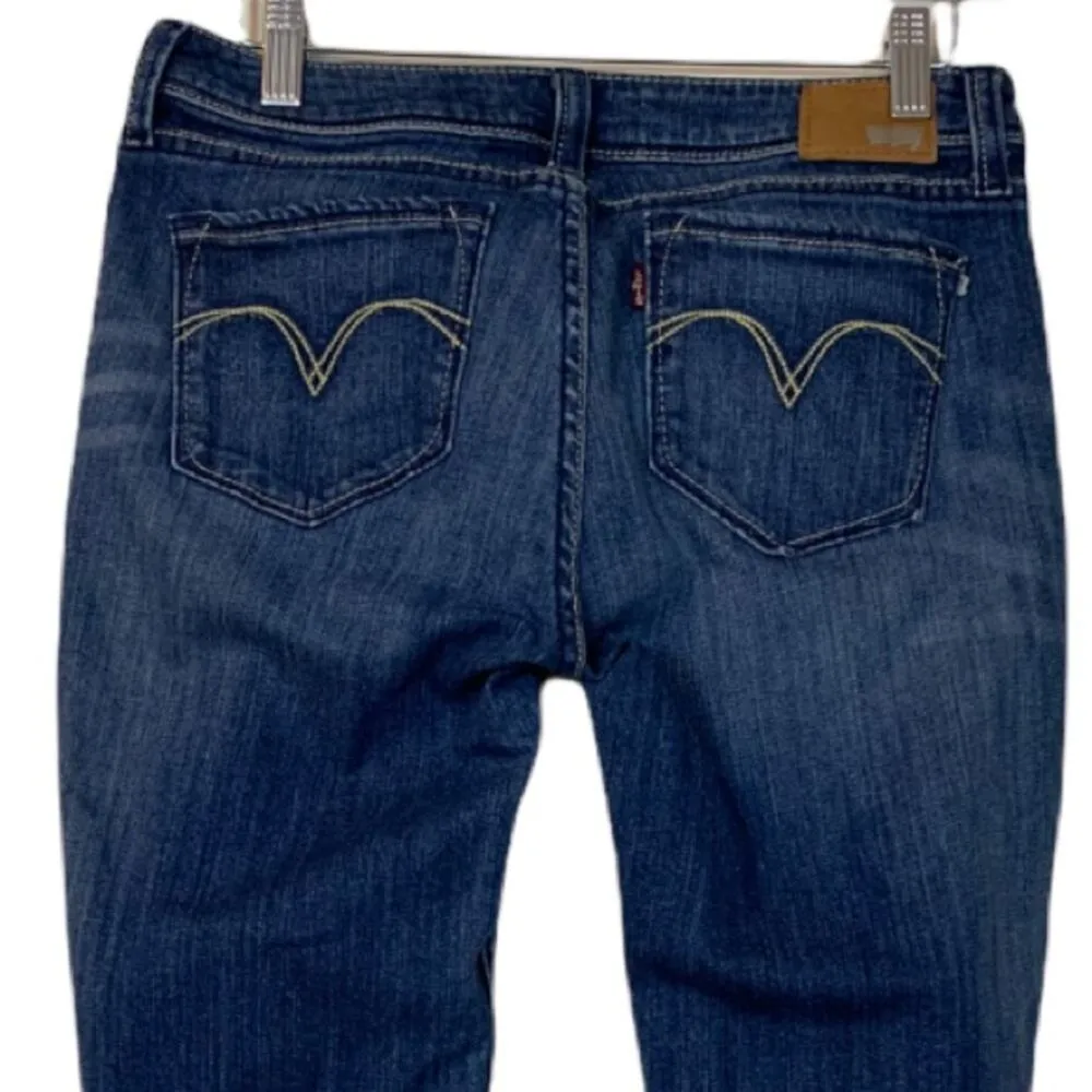 Levi’s Jeans Juniors Bold Curve 7" Low Rise Skinny Dark Blue Wash Size 13M - Image 6