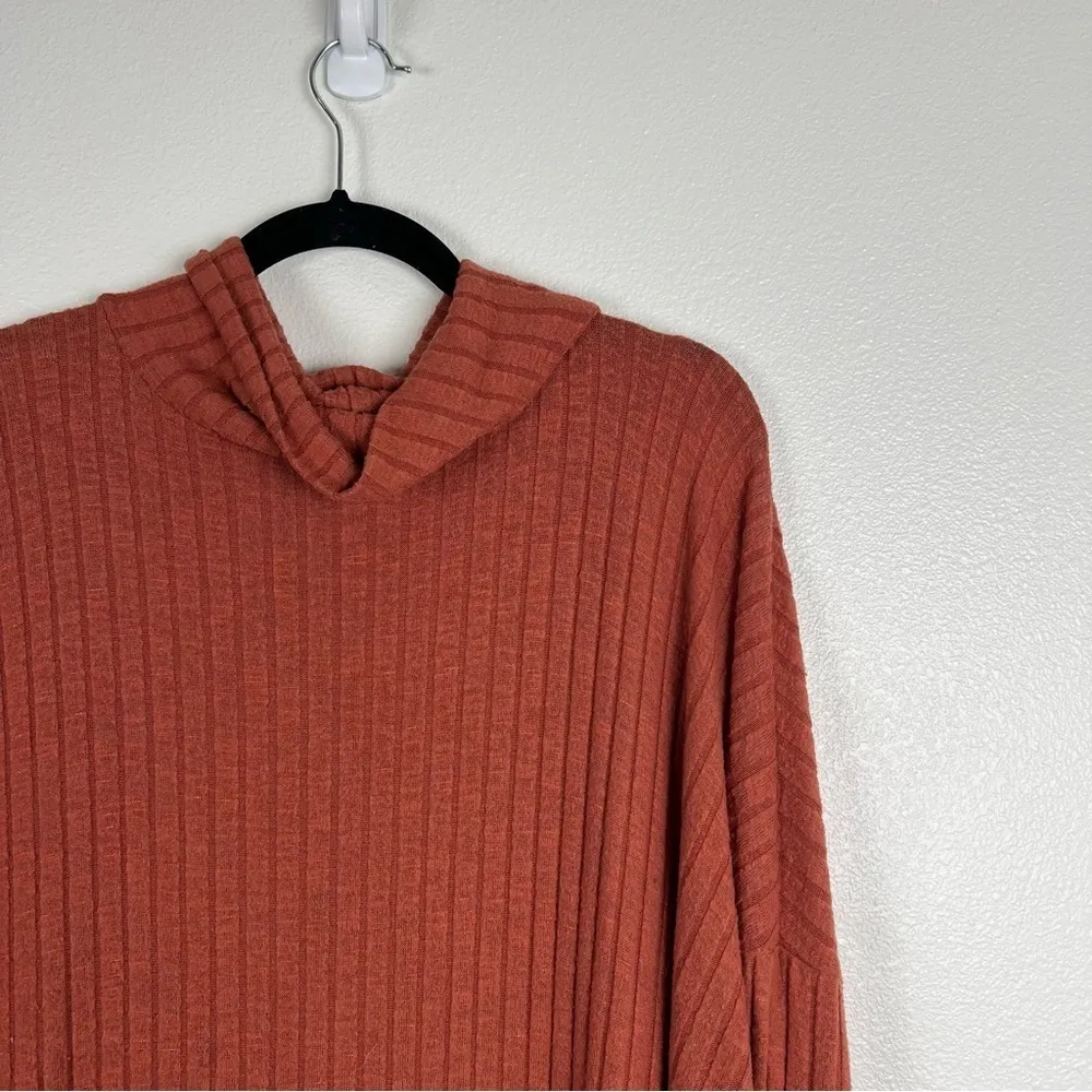 Urban Outfitters Out From Under Iona Ribbed Tunic Turtle‎ Neck Orange Sz L - Image 3