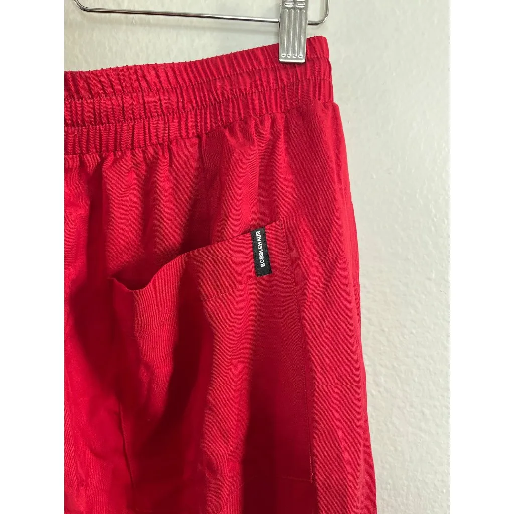 Bobblehaus Red Tencel Deadstock Pull On Casual Pants Loungewear Size L Size L - Image 6