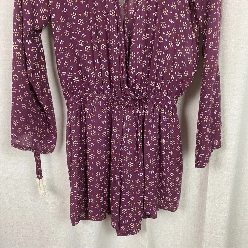 Faithfull The Brand Purple Beshka Floral Sublime Playsuit Romper Sz.2 - Image 8