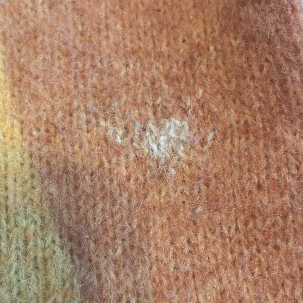 Women’s wool and cotton  fish print knit crew multicolored sweater - Image 7