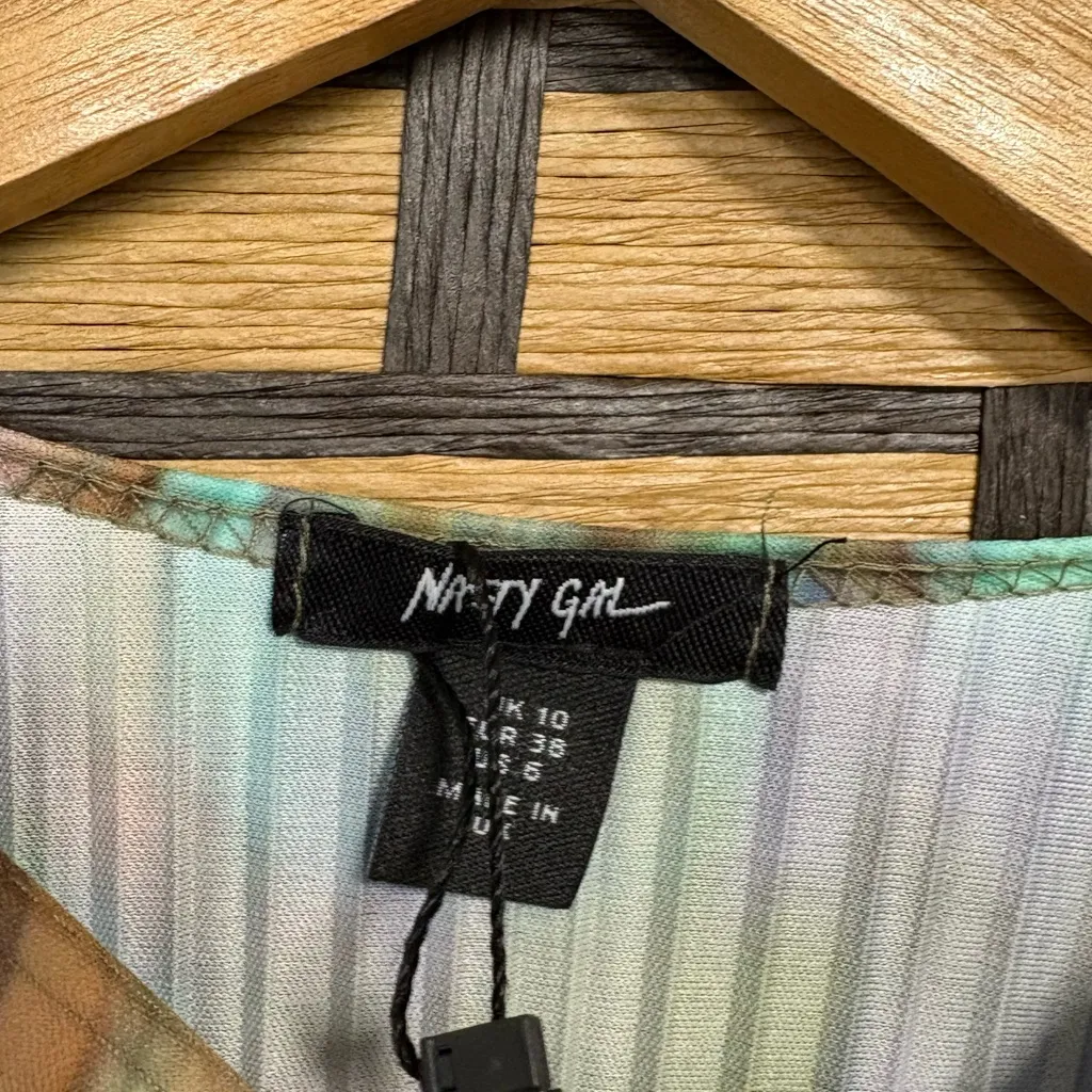 Nasty Gal Printed Plisse Mini Dress‎ Size 6 - Image 7