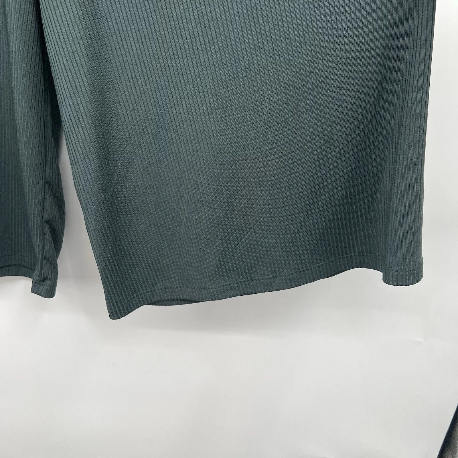 Womens Find Ribbed Emerald Green Cropped Pants Wide Leg Minimalist Capsule M Size M - Image 3