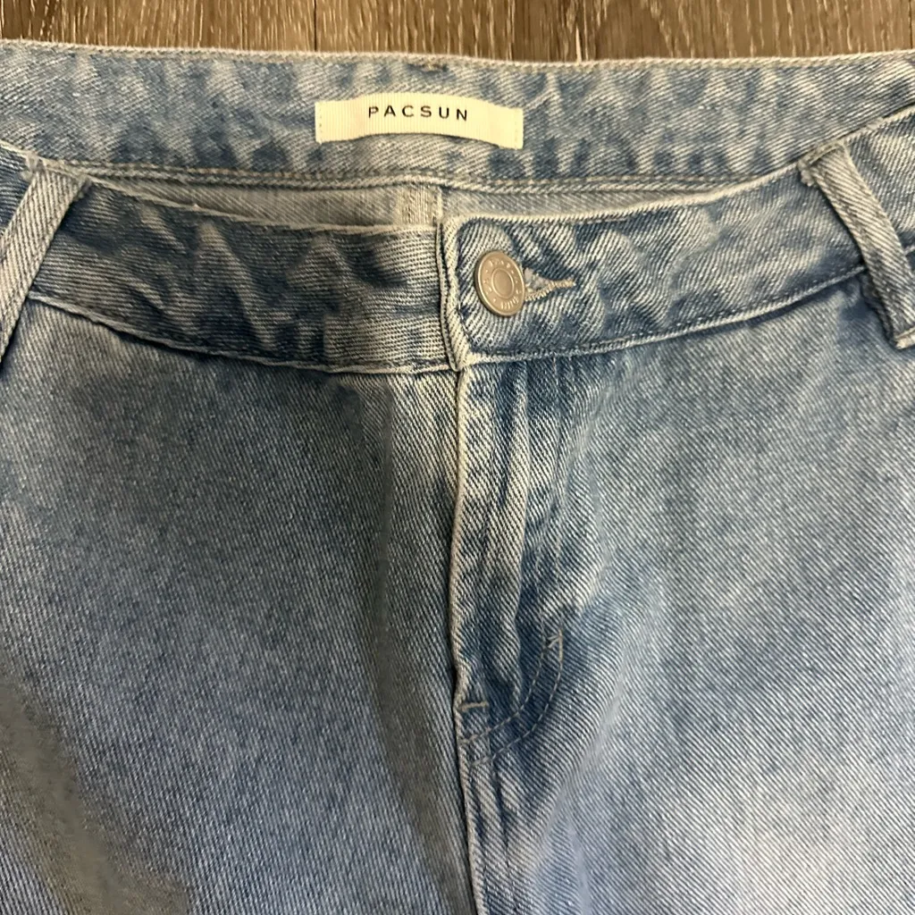 PACSUN Light Blue Cargo Jeans size 27 - Image 3