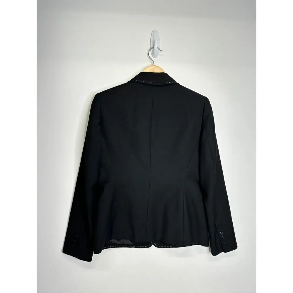 Anne Klein Suit Jacket Womens Size 6 Formal Black One Button - Image 2