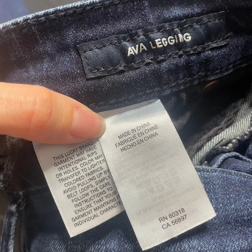 Lucky Brand‎ Ava Legging Jeans Women's Size 6 28 Dark Wash Denim - Image 3