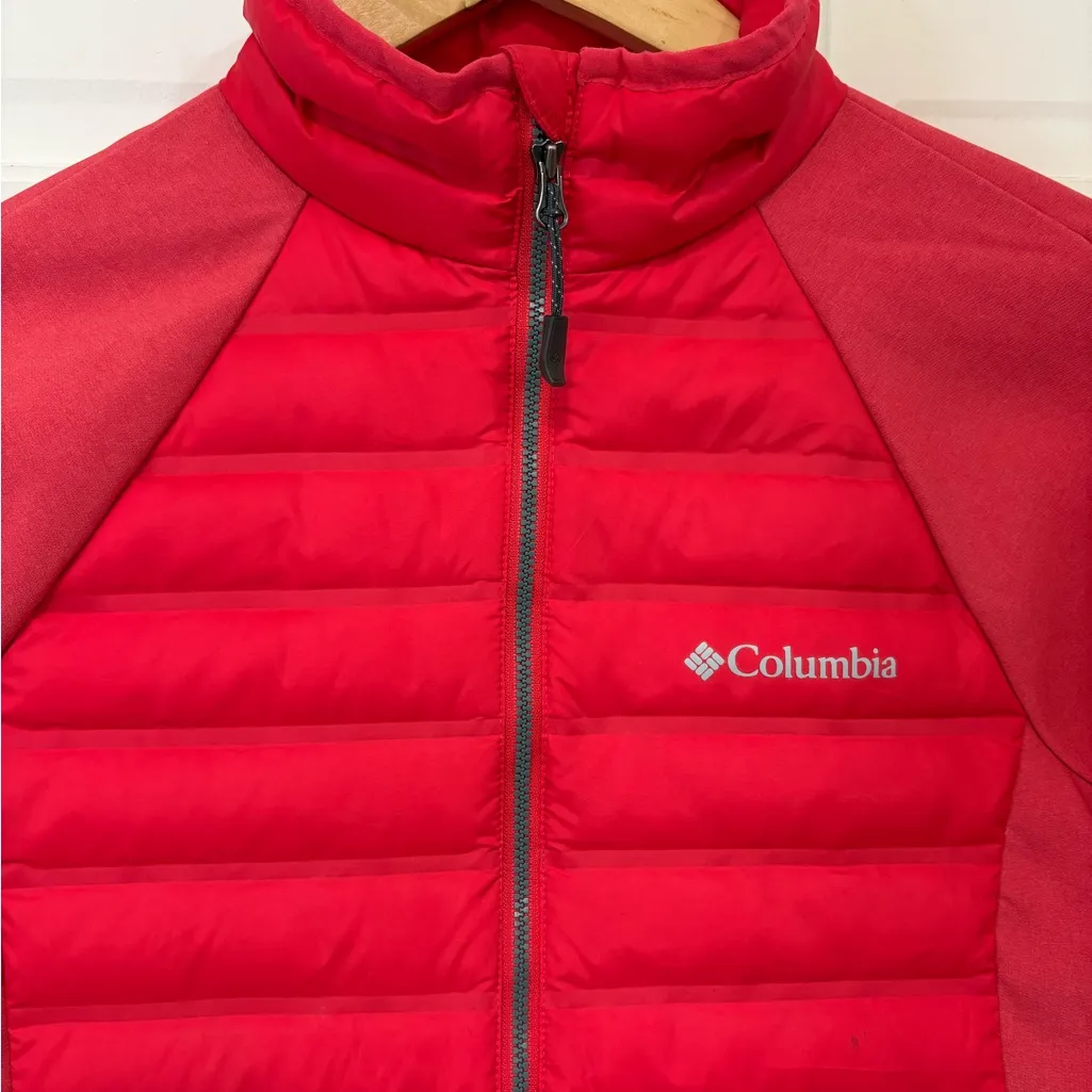 Columbia Flash Forward Hybrid Puffer Jacket 650 Fill Red Winter Coat Ski Hiking - Image 2
