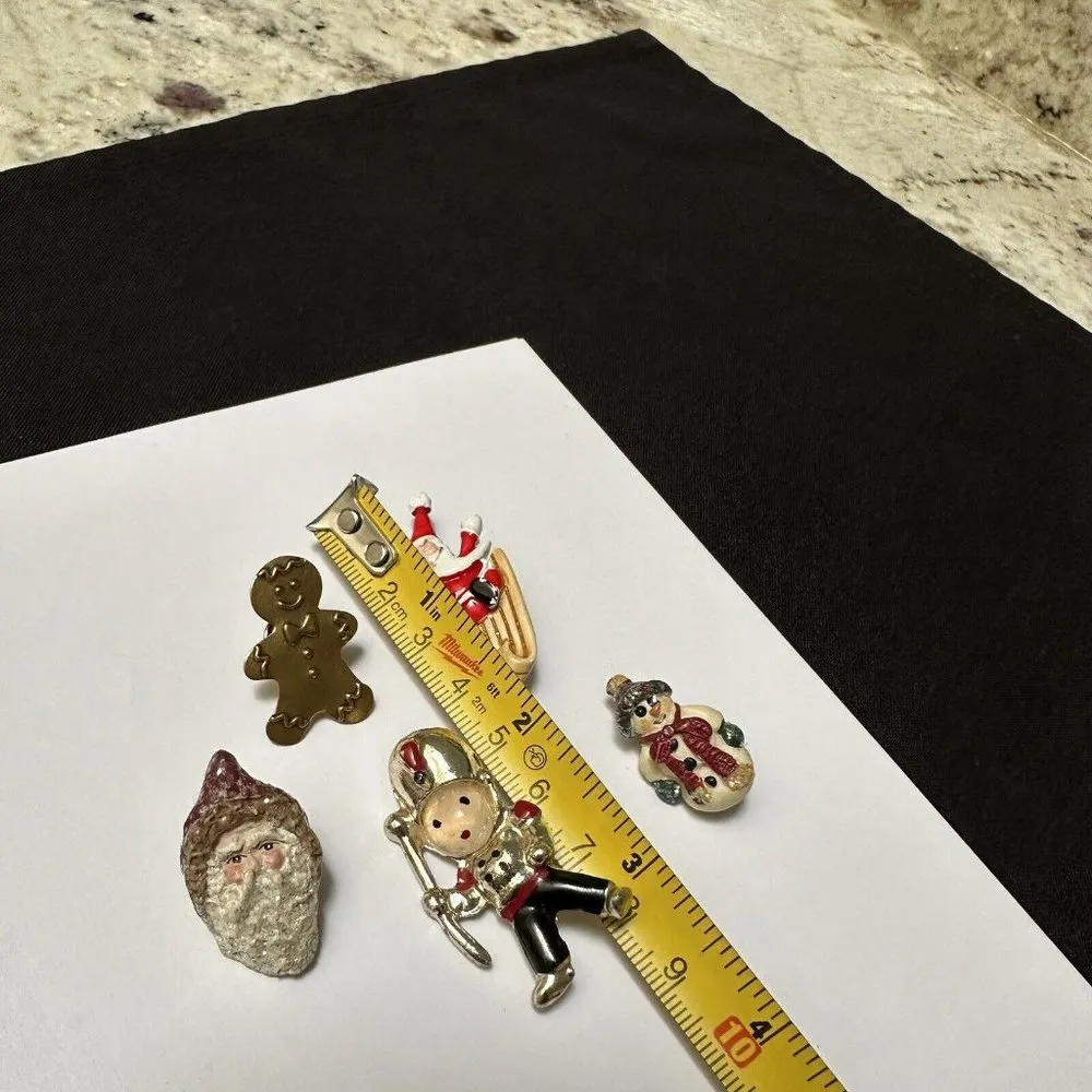 Christmas Holiday Brooch Pins Lot Of 5 - Image 4
