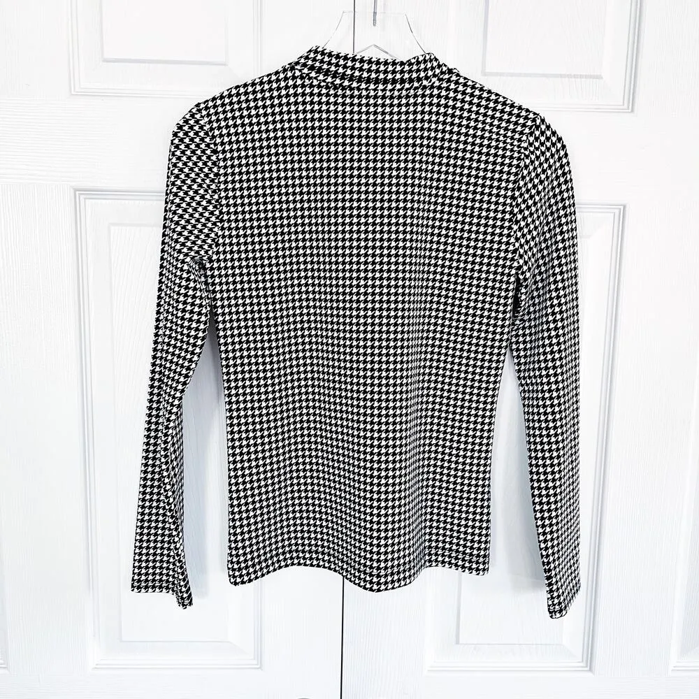 Lou & Grey Houndstooth Feel Good Zip Top - Image 6