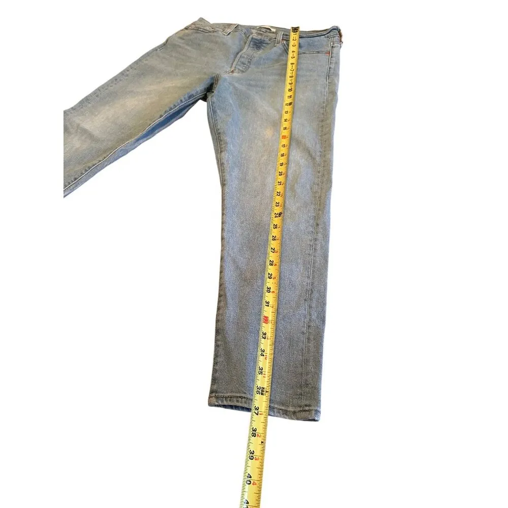 Levis Wedgie Fit Womens High-Rise Straight Leg Jeans Size 32 Light Blue Denim - Image 6