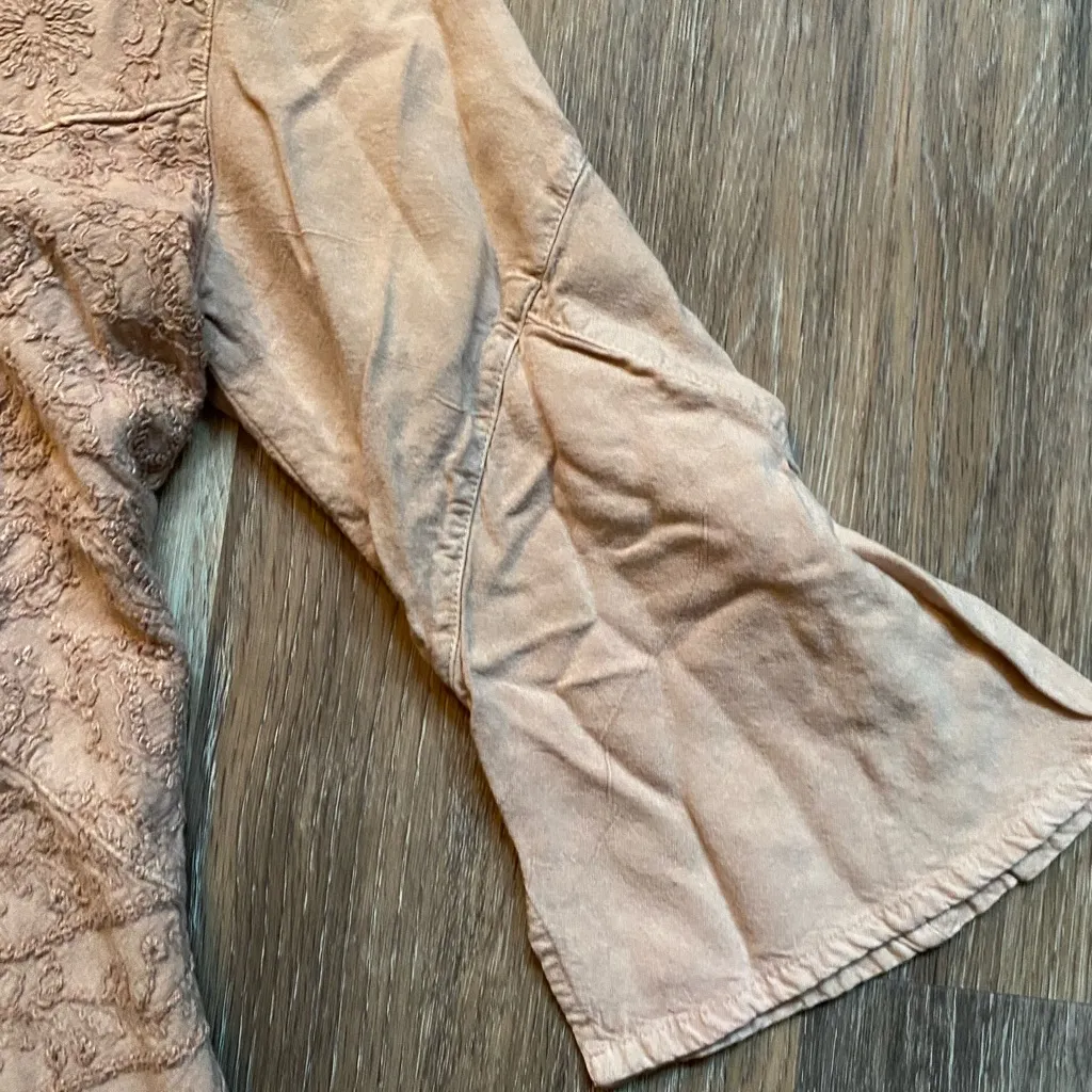 Sacred Threads Embroidered Patchwork Textured Pink Blouse Size Small Whimsygoth - Image 4