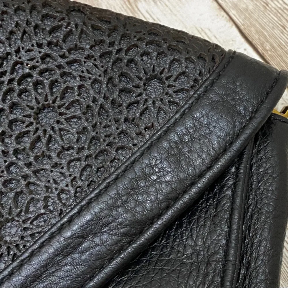 Elliott Lucca Black Envelope Clutch Crossbody Bag - Image 11