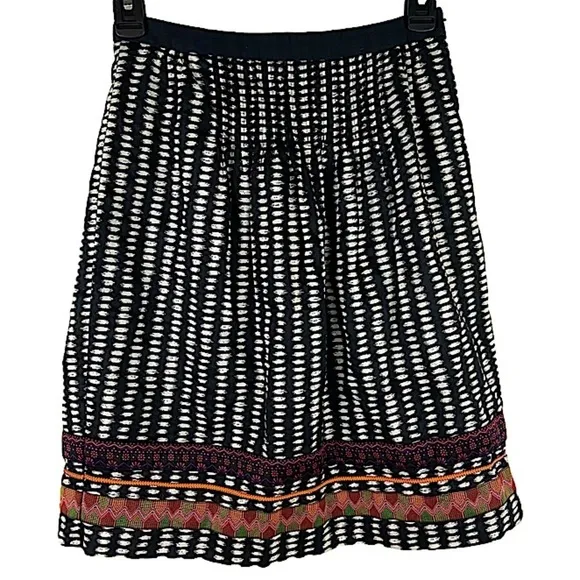 Anthropologie Edme & Esyllte Black and White Ribbon Trim Skirt Women’s Size 0 - Image 39