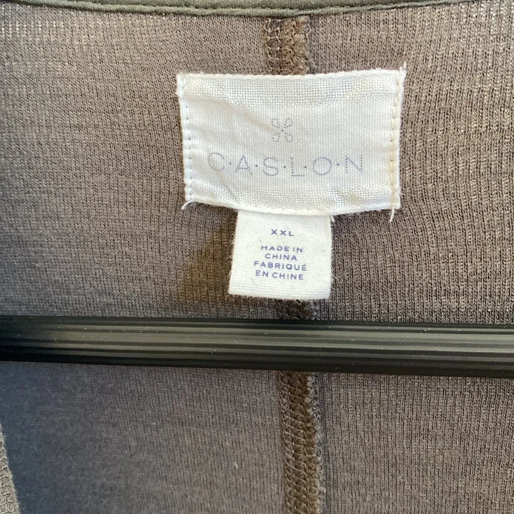 🫒 Caslon Nordstrom Cotton Knit 1-Button Unlined Soft Casual Blazer, Olive Green - Image 10