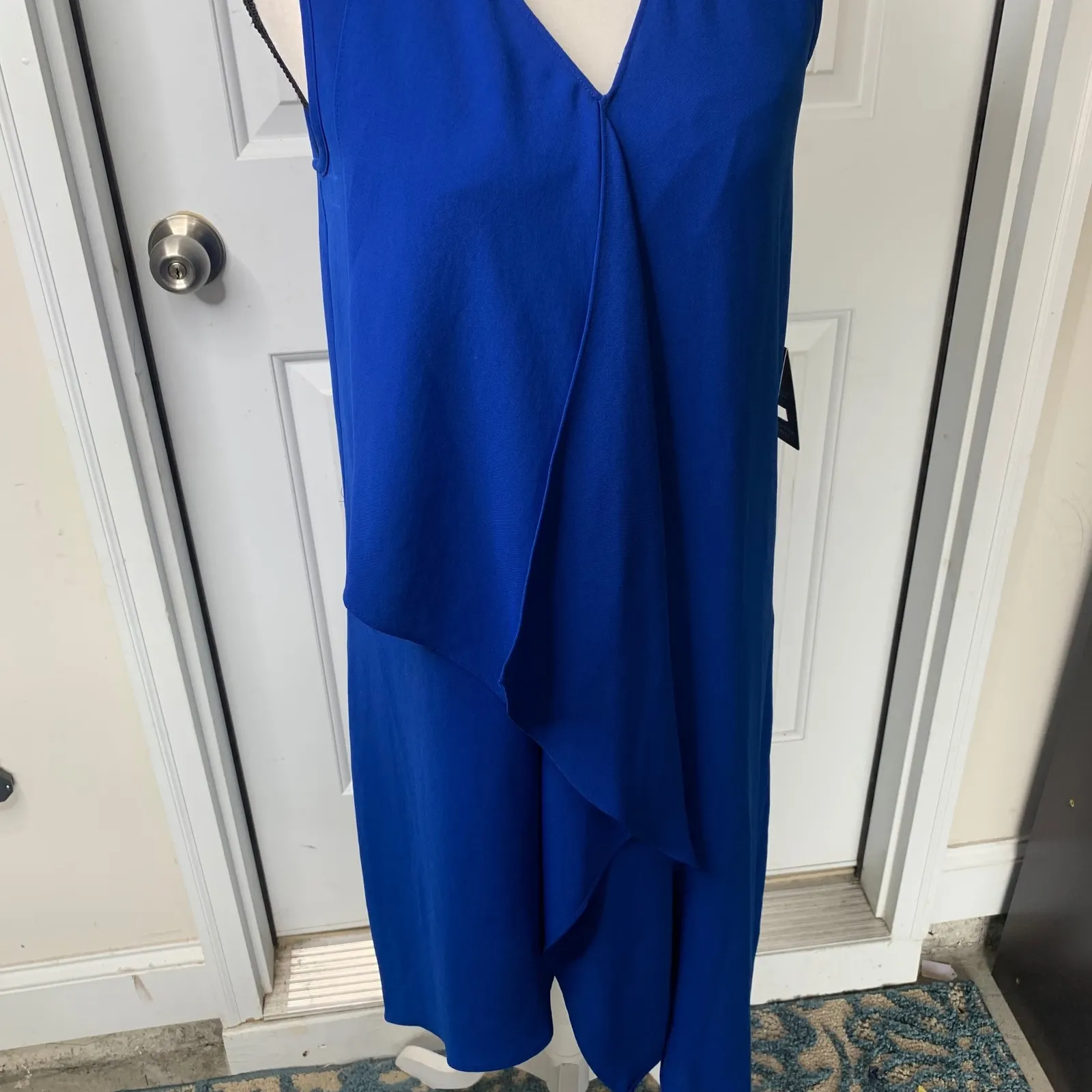 Adrianna Papell royal blue asymmetrical ASO dress‎ celebrity favorite sz 6 guest - Image 4