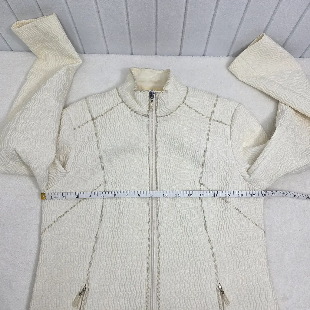 PENDLETON Vintage ZIP Up Front Cream Textured LINED JACKET Size S - Image 6