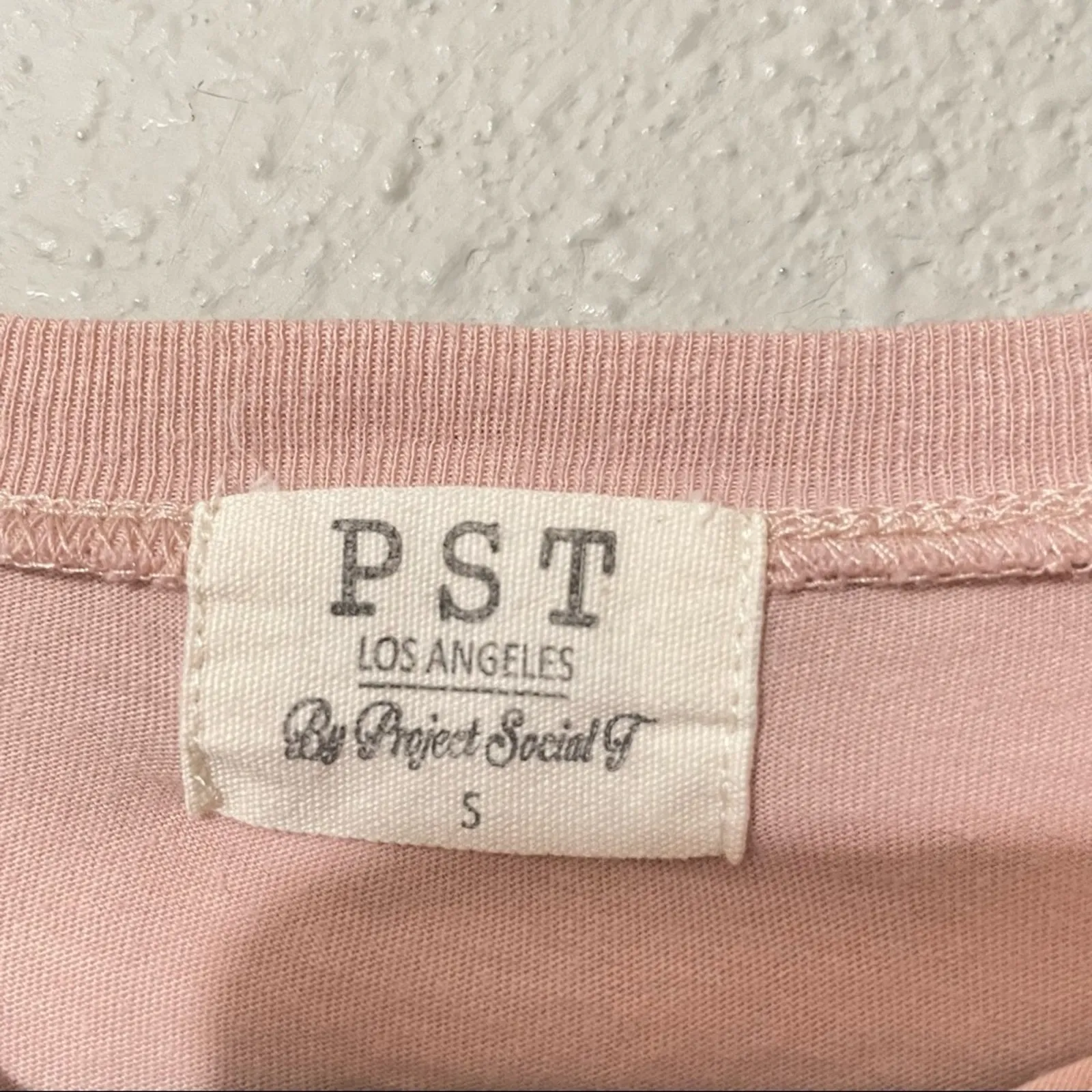 Project Social T Pink Knot Front St Tropez Short Sleeve Tee Shirt Womens S Twist - Image 2