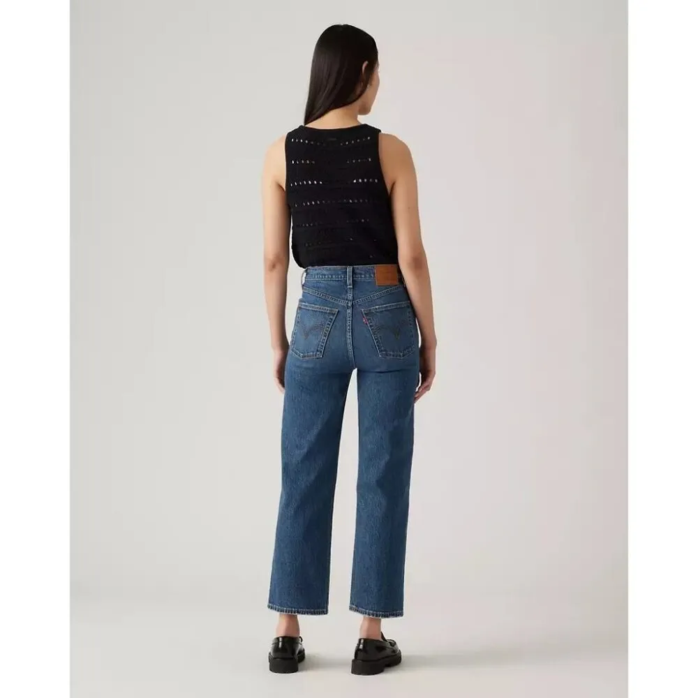 Levi's Ribcage button fly Straight Ankle Jeans‎ Sz 32" - Image 3