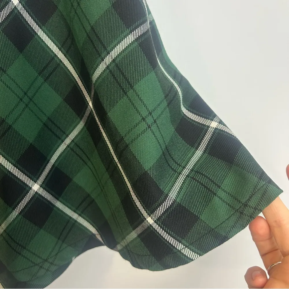 NWT Royal Bones Green Plaid Mini Skirt w/ Suspenders Hot Topic Size XL - Image 8