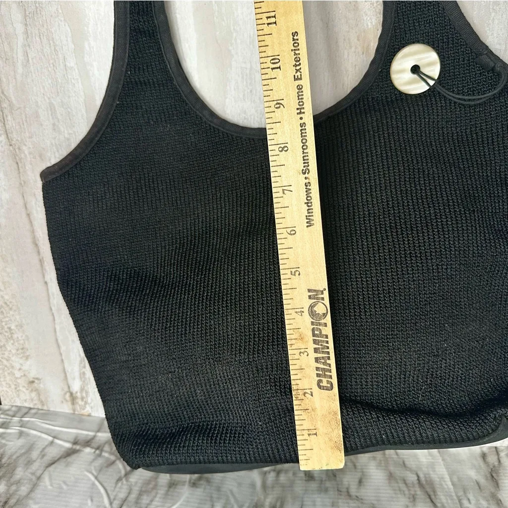 The Sak Large Black Knit Hobo Purse Tote Bag Carry All Everyday Slouchy - Image 9