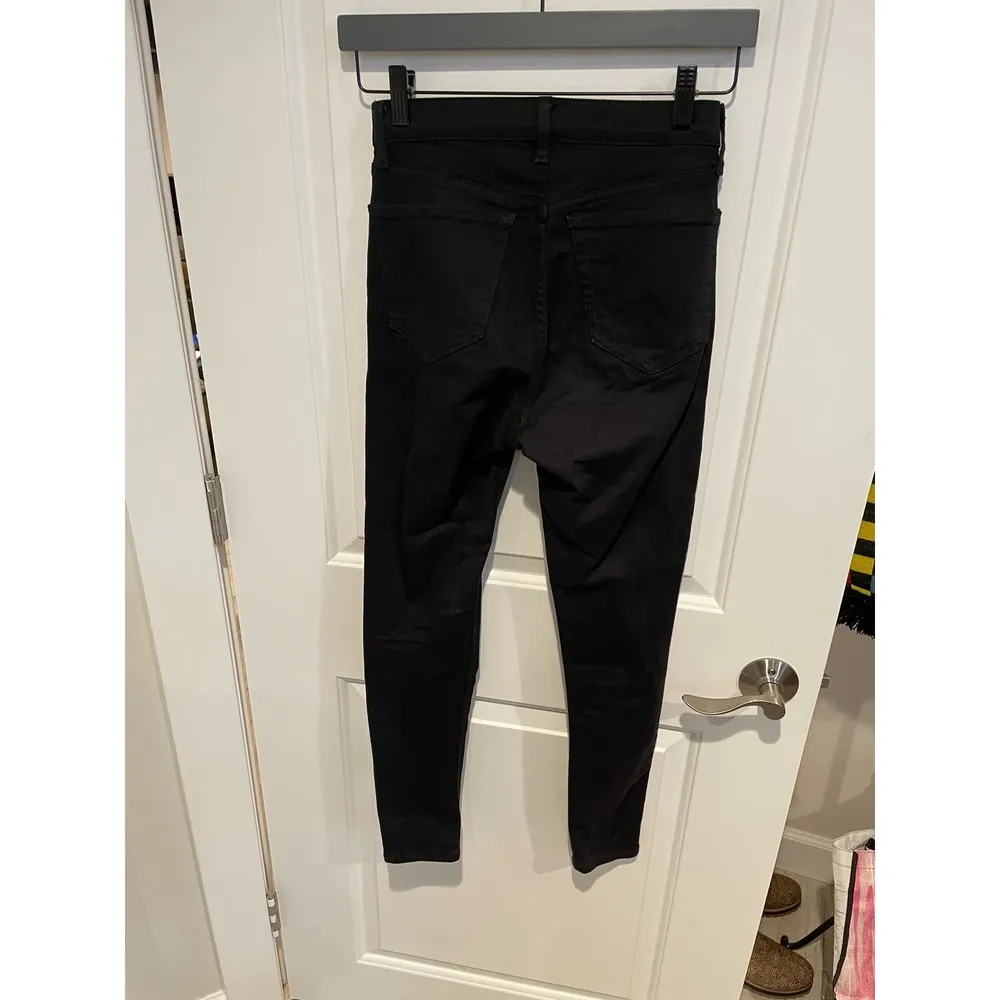 Topshop moto jamie black dark denim jeans size 26 - Image 5