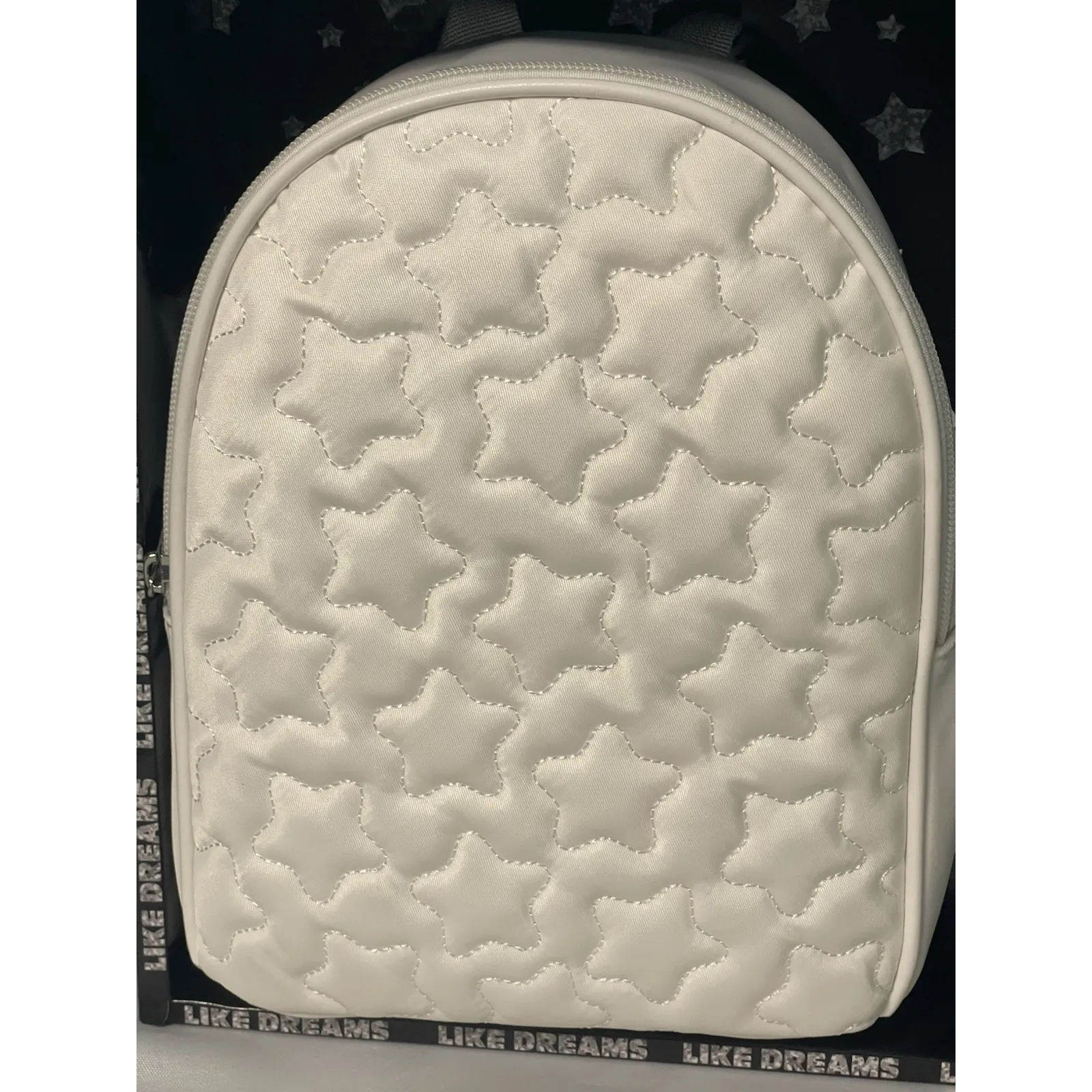 White Mini Backpack, Keychain‎ Gift Set NEW - Image 3