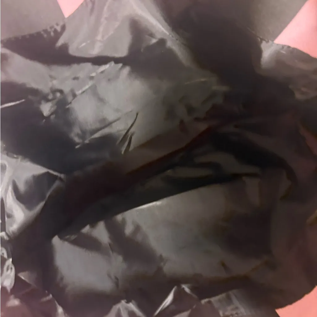 Victoria’s Secret Striped Tote Bag – Pink & Black Canvas Large Shoulder Bag - Image 3