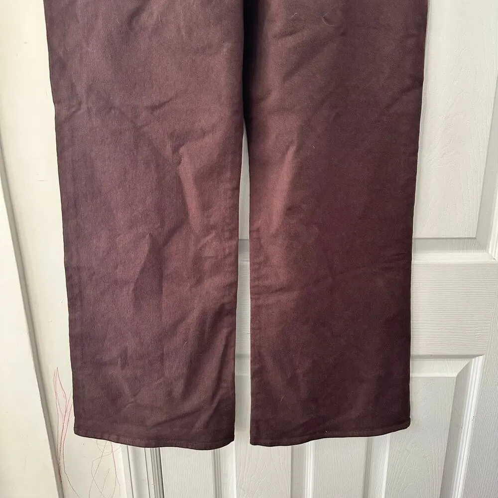 Ann Taylor Loft NWT Belted High Rise Wide Leg Jeans In Iced Espresso 32/14 New - Image 9