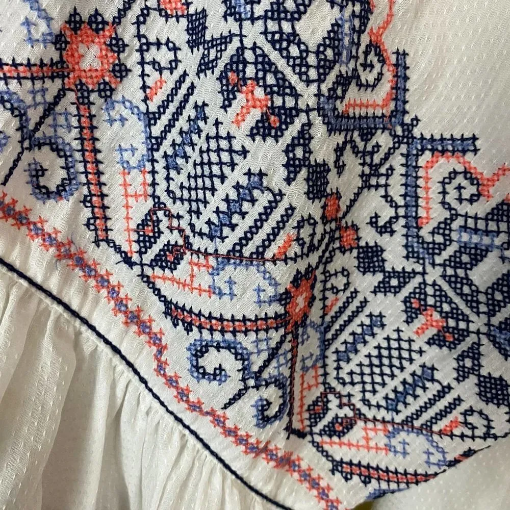 Max edition  Boho Embroidered Blouse Size XL - Image 6