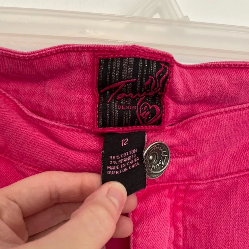 TORRID Plus Size Hot Pink Cutoff Fraying 3.5" Inseam Denim Shorts Jean Shorts 12 - Image 5