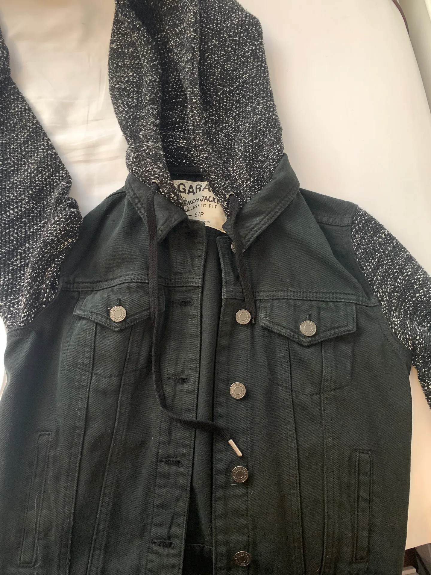 Garage Black Denim Jacket - Image 2