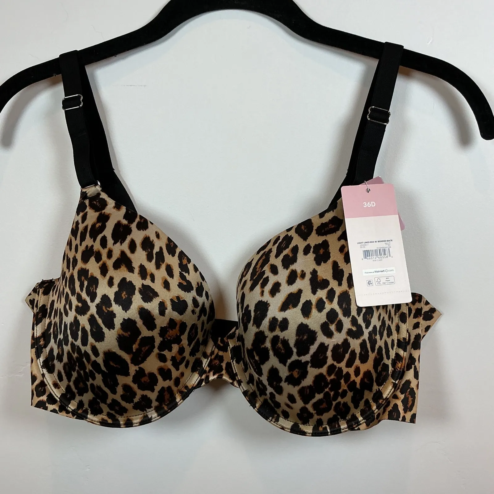 Secret Treasures Womens 36D Leopard Print T-shirt Bra Lightly Lined Underwire - Image 1