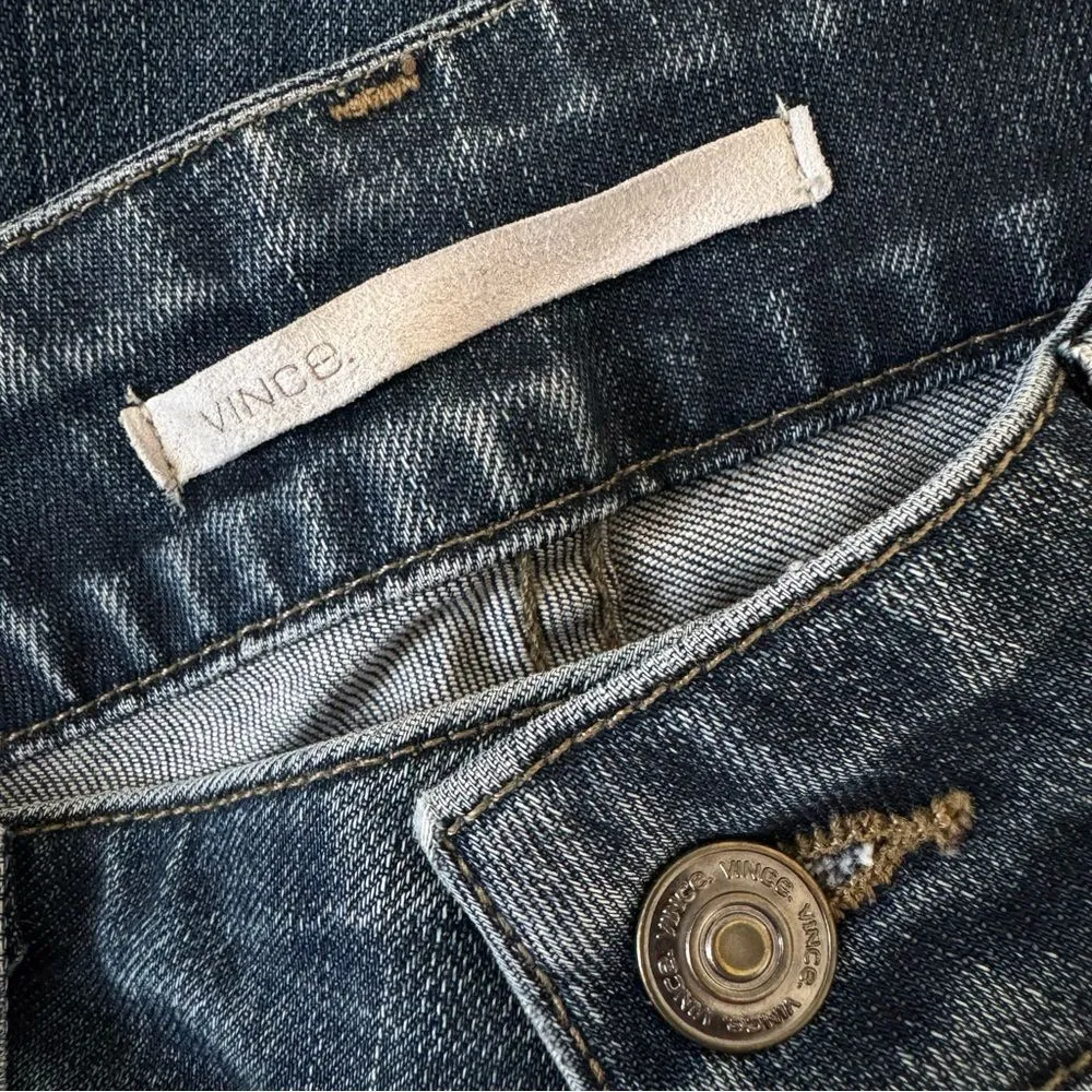 Vince Flare Low Rise Jeans in Mykonos Wash Distressed Size 28 - Image 10