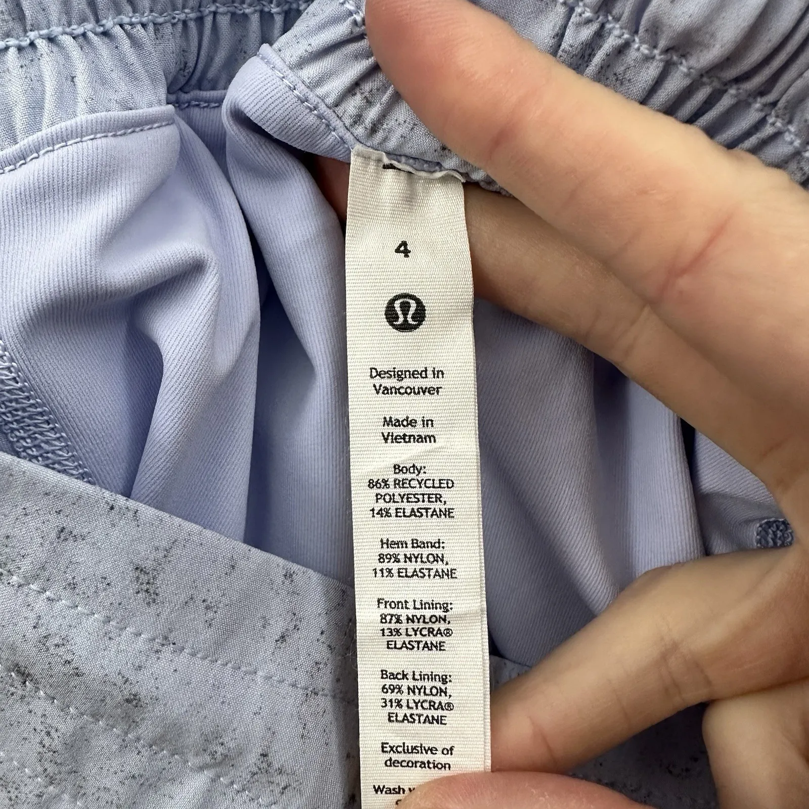 Lululemon Hotty Hot High Rise Skirt Skort Gravel Dust Pastel Blue Athletic‎ W 4 - Image 7