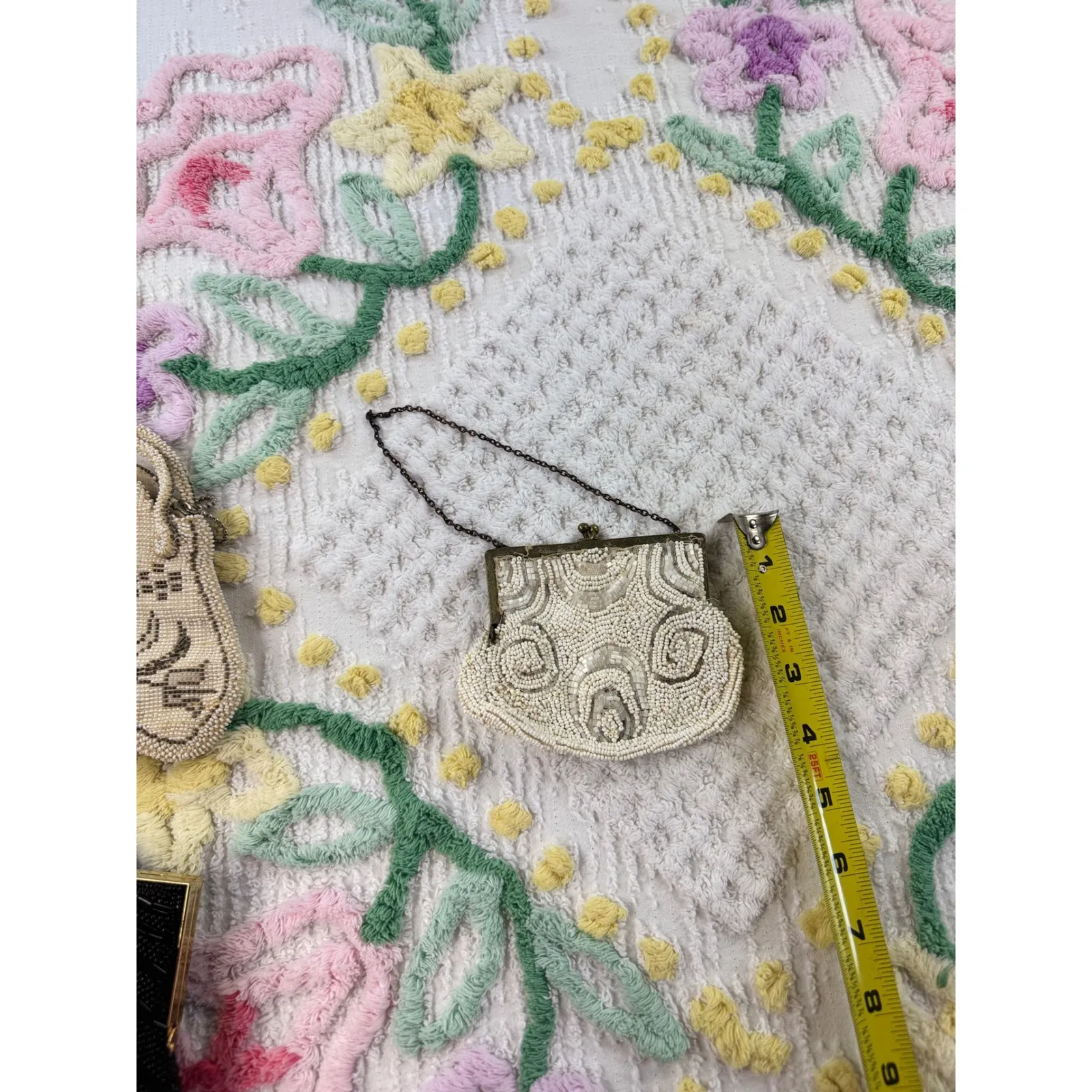 Vintage Beaded Handbags Lot of 3 Evening Clutch Purses Sequin Shell Style 1950 Black - Image 5