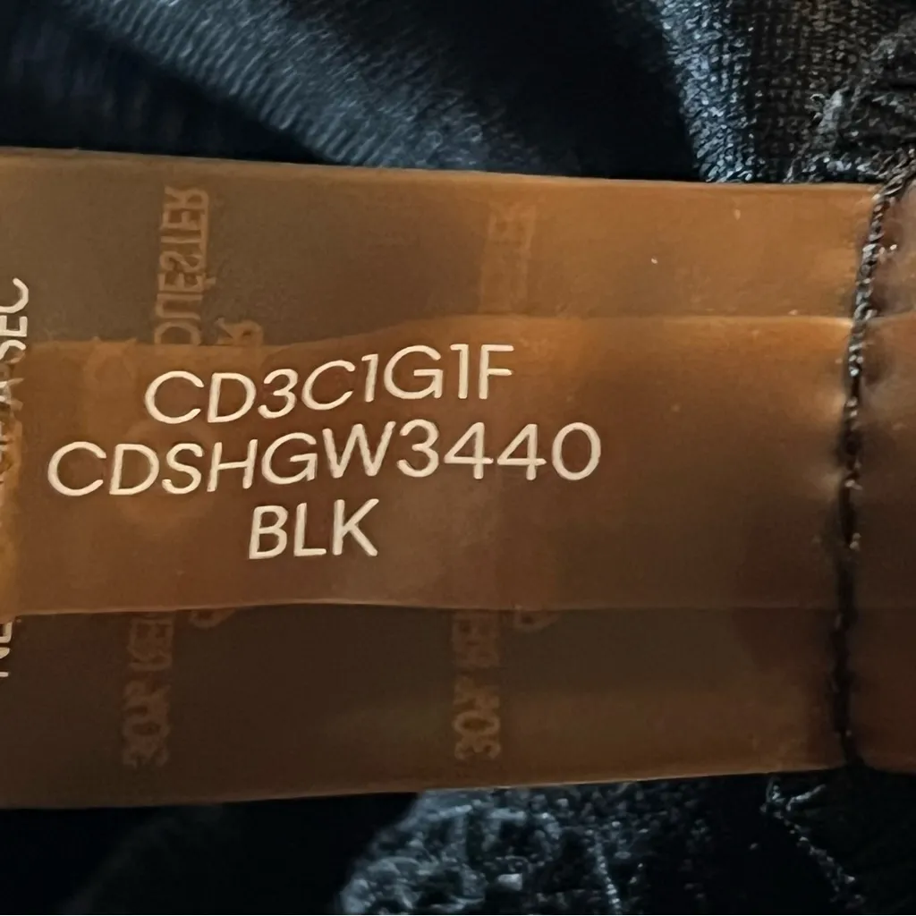 Calvin Klein Black Wide Leg Pantsuit Dress w/Attached Belt and Coconut Buckle-2 - Image 12