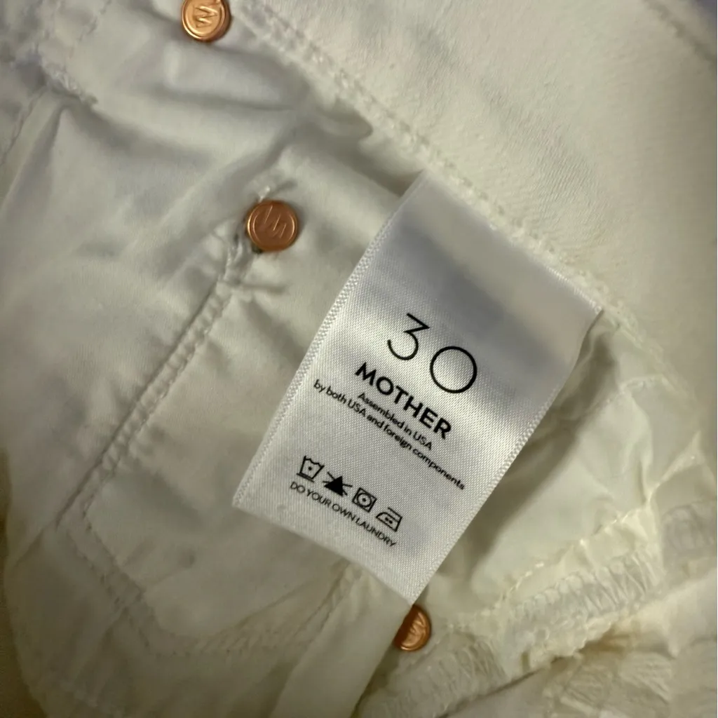 Mother The Inside Crop Step Fray Jeans – Fairest Of Them All – Size 30 - Image 5