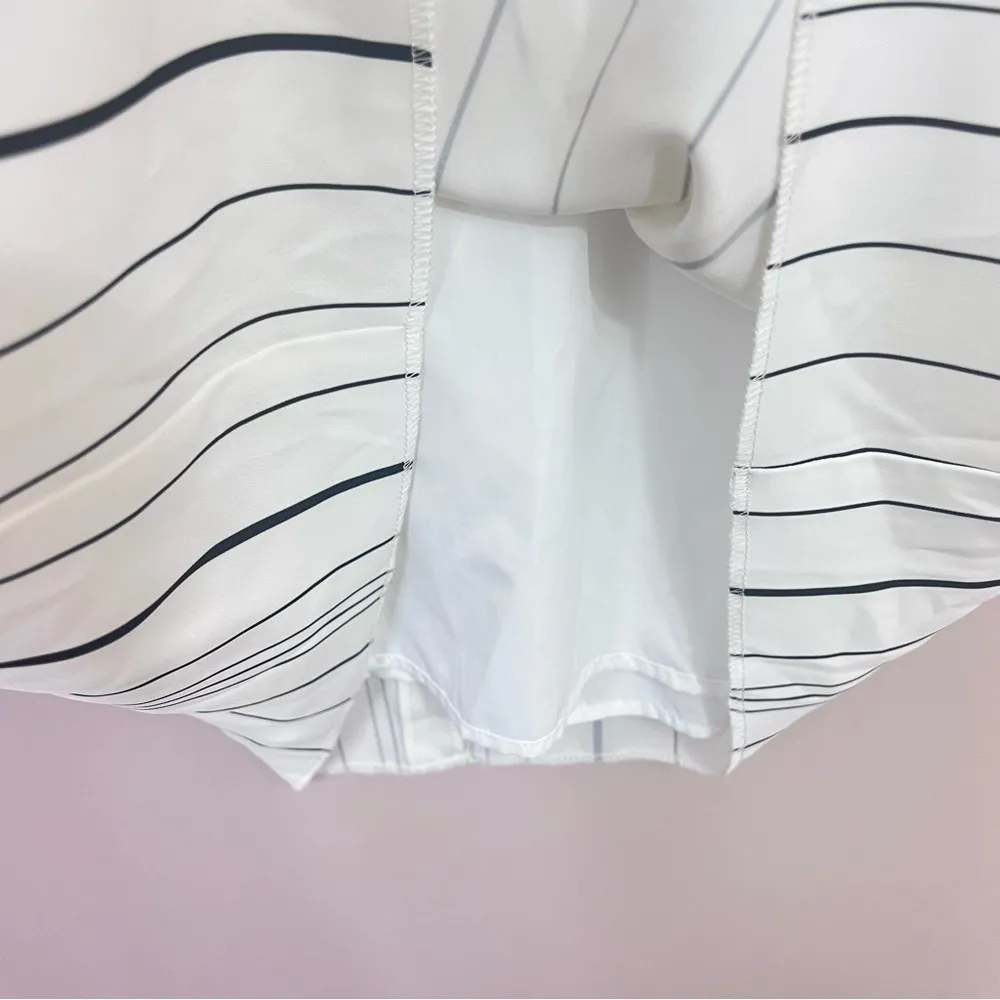 Calvin Klein Crew Neck Sleeveless Women's Shift Dress White Stripes Size 8 - Image 10