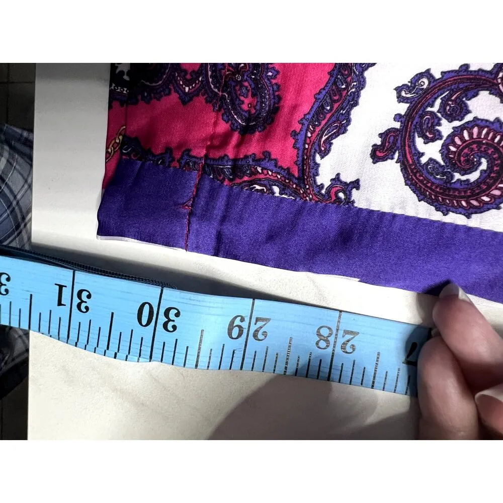 New York & Company Pink Purple Italian Designer Inspired Palazzo Pants Sz L Size L - Image 10