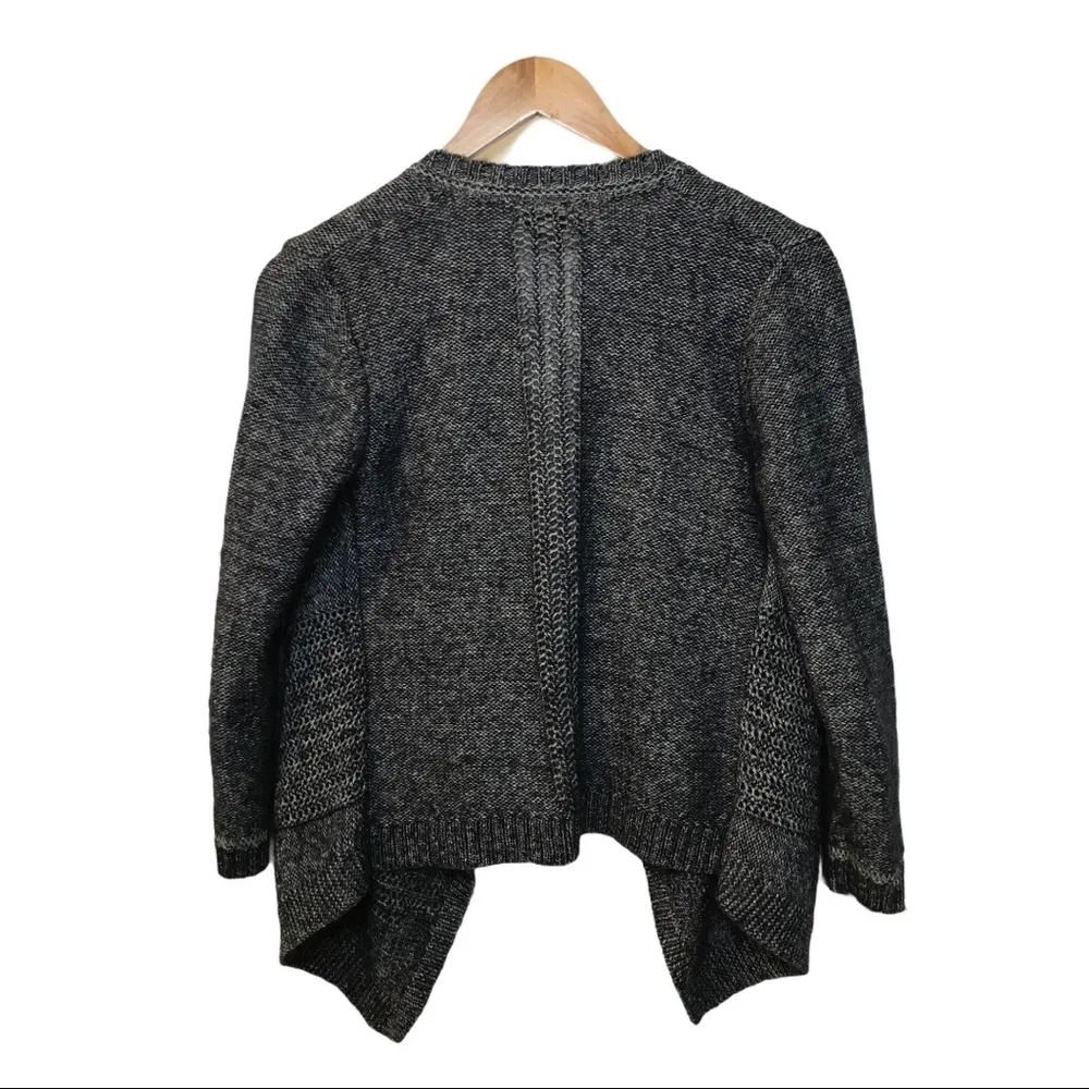 Lucky Brand Open Front Grey Cardigan Sweater XS knit gray warm cozy - Image 2