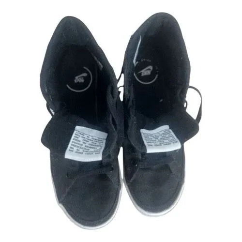 Women’s Nike Court Legacy Canvas Sneakers Size 7 Mid Black White Lace Up Shoes - Image 7