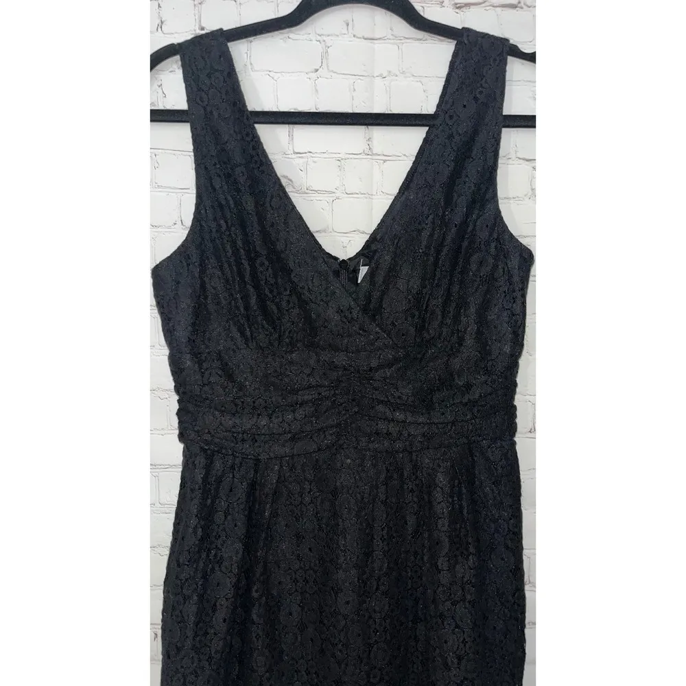 ✨Trina Turk Los Angeles Black Lace Dress Sleeveless V-Neck Cocktail Party Size 8 - Image 6