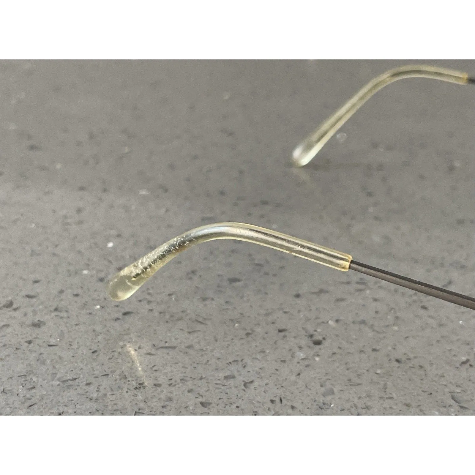 Apostrophe AP10 Pewter N7S Eyeglasses Frames ONLY Metal Half Rim Oval 48-19-135 - Image 9