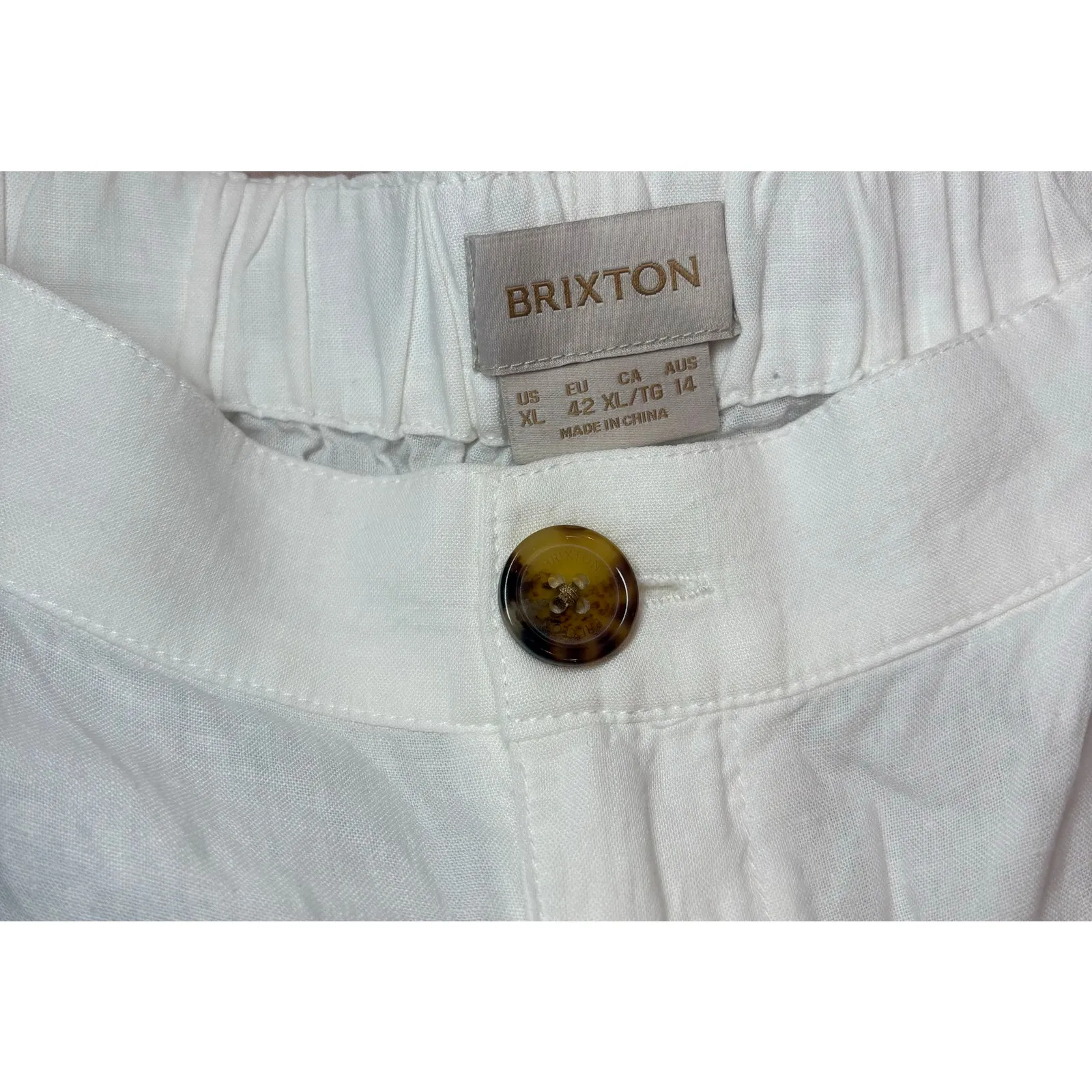 Brixton Linen Blend Wide Leg Pant Size XL NWT White - Image 7